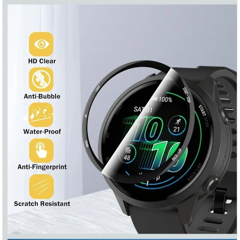 5 Pack Watch Screen Protector for Garmin Forerunner 570 42Mm, TPU Material, Anti